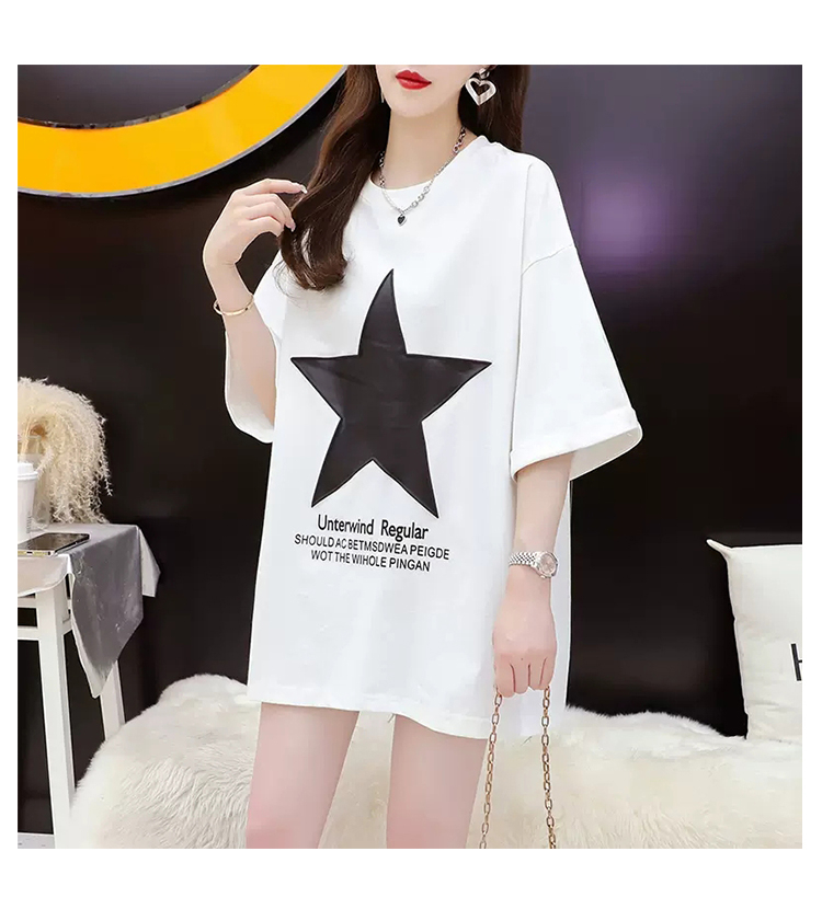 【予約220111】大きいサイズ春夏新作 韓国 レディース ファッション  Tシャツ ワンピースLL-4L