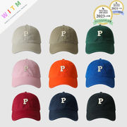 P字 キャップ キッズ用 ベースボールキャップ 野球帽 男女兼用 サイズ調節可能 UV対策