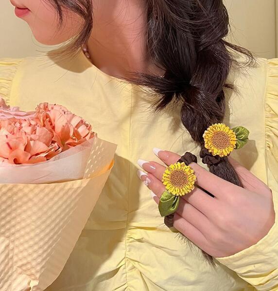 ヘアゴム ヘアアクセ おしゃれ 髪ゴム 簡単  ヘアアクセサリー まとめ髪 ロープ風