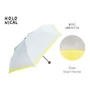【新登場！繊細なアートワークブランド！】HOLONICAL折りたたみ傘 2tone Gray×Yellow