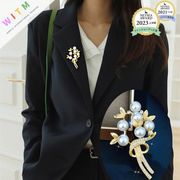 真珠 ブローチピン 着物 コサージュ 高級感 アクセサリー 記念日 プレゼント 設計感 華やか レトロ 入学式