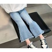 2023新品 韓国子供服 デニム パンツ ロングパンツ ジーパン フレアパンツ ベビー服 カジュアル