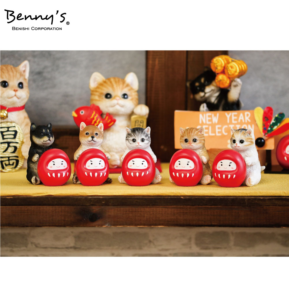 完売※☆2023新商品☆【Benny's】 いぬにだるま ねこにだるま ［ 犬 猫