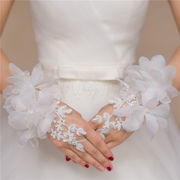 ウェディングドレス手袋花嫁ウェディングフラワージュエリー半袖ウェディングドレスチャイナ手袋