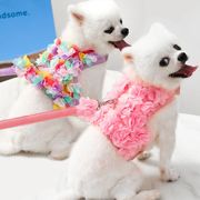 ペット用品　韓国風　トラクションロープ+ベスト2点セット，ペットリーシュ   可愛い 猫， 犬用