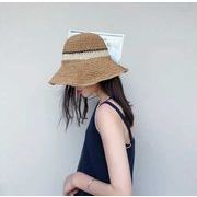 夏女麦わら帽子★薄い漁師の帽子★日焼け止め、日よけ帽★ファッションハット★紫外線対策
