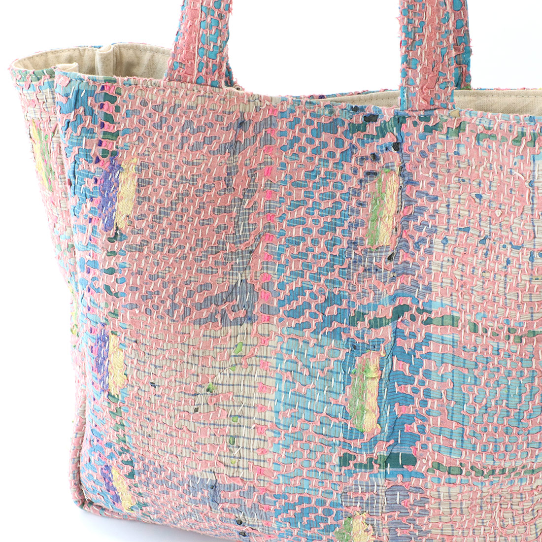 トートバッグ ヴィンテージカンタ[古布 インド 刺繍 パッチワーク