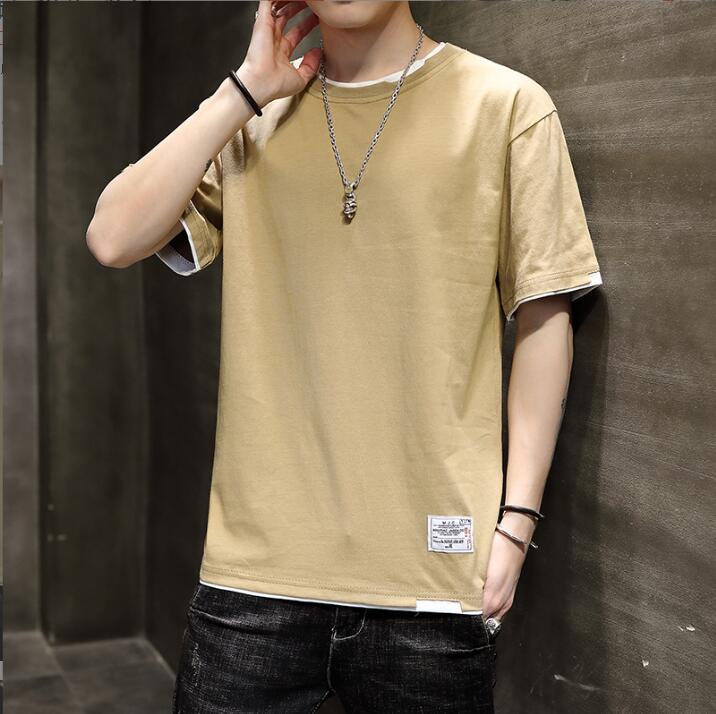 韓国風  Tシャツ　半袖Tシャツ　夏の新しい　カジュアルTシャツ　ファッションTシャツ★M-4X
