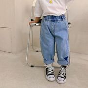 春秋新作　 女の子ジーンズ 韓国スタイル   子供服 カジュアルパンツ ファッション★80-130
