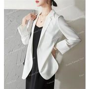 コート　トップス  ジャケット　スーツ　通勤　韓国風　快適　シフォンスーツ