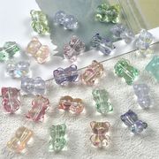 ガラス ビーズ 穴ありデコパーツDIY ビーズ  デコ素材 手芸材料 チェーンパーツ アクセサリーパーツ