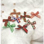 クリスマス デコパーツパッチ 貼り付けパーツ  生地刺繍アップリケDIY 蝶結び ヘアアクセサリーバッグ装飾