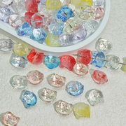 ガラス ビーズ 穴ありデコパーツDIY ビーズ デコ素材 手芸材料 チェーン アクセサリーパーツ