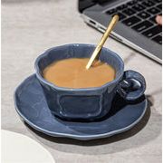 店長推薦 簡約 午後茶器 カップ皿セット コーヒーカップ スプーン 上品映え ラテカップ 陶磁器カップ