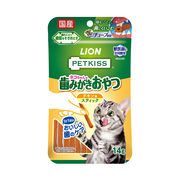 [ライオン商事]PETKISS ネコちゃんの歯みがきおやつ チキン味スティック 7本