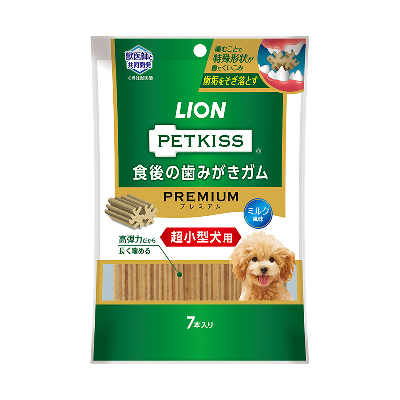 [ライオン商事]PETKISS　食後の歯みがきガムプレミアム超小型犬用　7本
