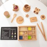 INS 木製 知育玩具 木製おもちゃ  アルファベット 子供の日 撮影道具 玩具ギフト 台所 おもちゃ