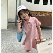 2023夏新作 ins大人気 韓国風子供服 おしゃれ ワンピース 女の子 スカート 2色 80-150cm