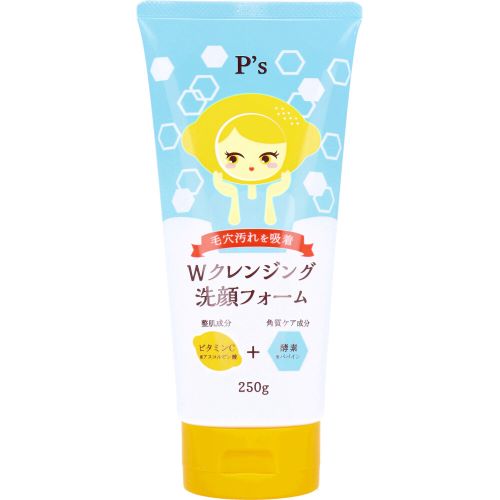 P’ｓ　ビタミンＣ＋酵素　Ｗクレンジング洗顔フォーム　250ｇ　36入