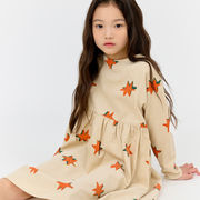 ★Girls★　子供ワンピース 　星柄　スウェードロングスカート　韓国キッズファッション