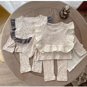 赤ちゃん    3点セット    INS    花柄    長袖+パンツ   キッズ服     韓国風子供服