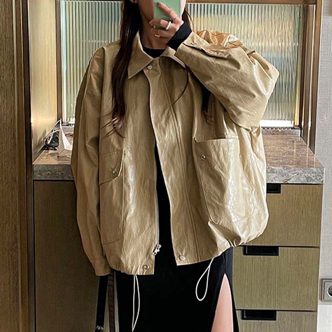 RYO TAKASHIMA leather over sleeve jacket