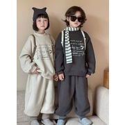 2025 冬新作 韓国風  子供服   ベビー服  パーカー +ロングパンツ  2点セット  男女兼用 2色