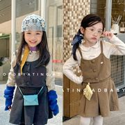 2025 冬新作 韓国風  子供服   ベビー服   ベスト+スカート  2点セット  女の子 2色