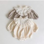 赤ちゃん    長袖    ロンパース    韓国風子供服     刺繍連体服    66-90cm