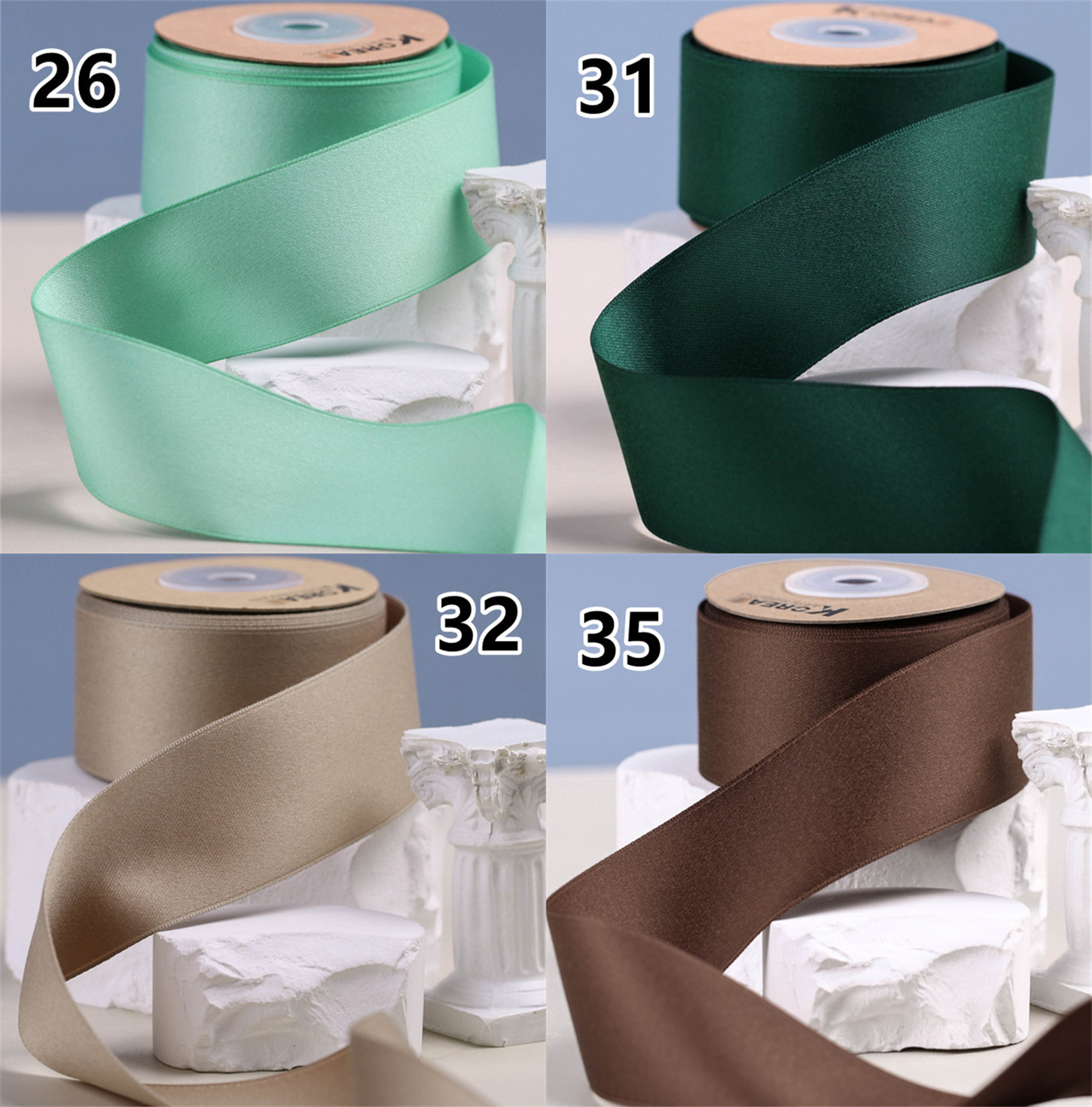 両面サテン サテン リボン 3.8cm 手芸 ハンドメイド リボンワーク