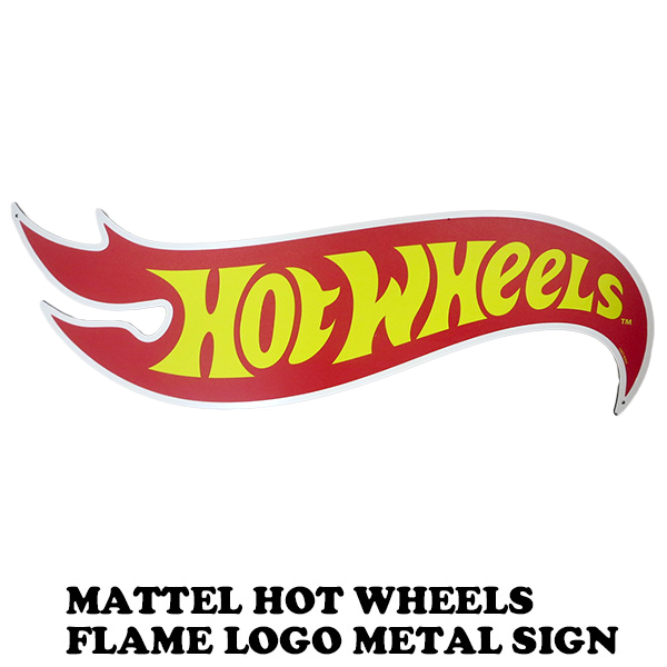 ダイカット メタルサイン Hot Wheels Flames Logo 【ホットウィール 