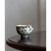 クーポン適用OK  セラミックカップ カンフー茶器 ギャザリング 手描き エレガント 石竹花口茶杯