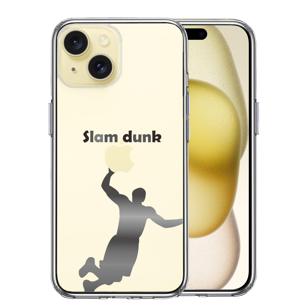 iPhone15 側面ソフト 背面ハード ハイブリッド クリア ケース