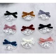 デコパーツ　リボン　レース　刺繍アプリッケ　生地　手芸DIY アクセサリー衣類材料　貼り付けパーツ