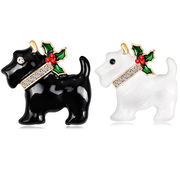 クリスマスブローチ 可愛い 犬のブローチ   ファッション ブローチ ピン 犬 アクセサリー コサージュ