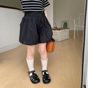 夏新作 女の子 黒ブルマ 韓国の子供服 レジャー ファッション ガールズパンツ