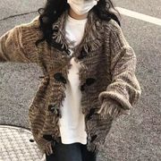 初回送料無料　新作秋冬セーターコート　ニットゆったりサイズカーディガン　人気コート