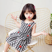 韓国子供服ガールズサマードレススカート2022新しいキャミソールスカート子供フローラルドレス