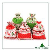 Christmas限定 ヘラジカ 巾着袋 クリスマス袋 ラッピング袋 クリスマス用品 お菓子入れ