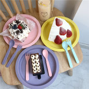 食器円盤  ピクニック  フルーツ皿  おやつ皿  キャンディ色  マカロン色  皿