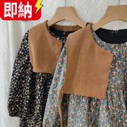 【24H即納 顧客直送可！】韓国風子供服 韓国ファッション   秋服 ワンピース　花柄　女の子