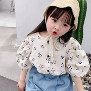 【2022春新作】韓国風子供服 ベビー服 　女の子　花柄　おしゃれ　短袖　トップス　Tシャツ