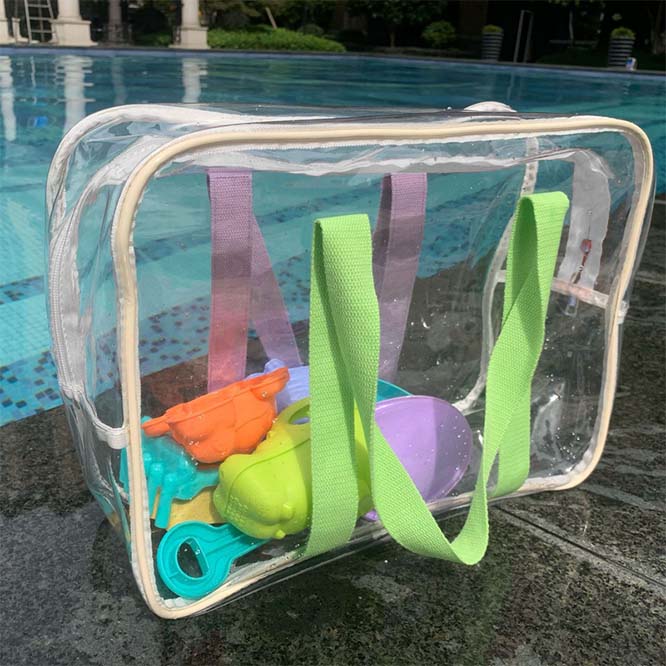 【2022春新作】韓国風子供用品 親子バッグ　透明PVC 撥水 トートバッグ　大容量　マミーババッグ