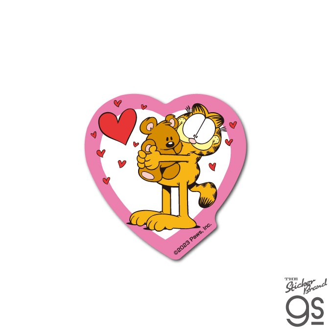 ガーフィールド ダイカットミニステッカー ハート02 キャラクター アメリカ アニメ Garfield 猫 公式 GF038