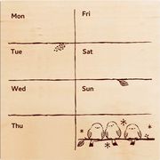いろどりはんこ　シマエナガ　週間カレンダー