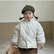 冬新作  韓国風子供服   トップス    コート   裹起毛  綿入れの着物   暖かい服   花柄  親子服
