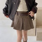 ★Girls★　子供スカート　100~160cm　チェック柄ミニスカート　韓国キッズファッション