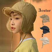 帽子　フライトキャップ　レディース　韓国ファッション　デザイン　秋冬　全3色