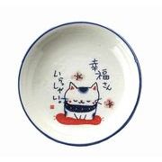 【ご紹介します！安心の日本製！クラフトマンハウスの陶磁器 食器】染猫皿・幸福猫