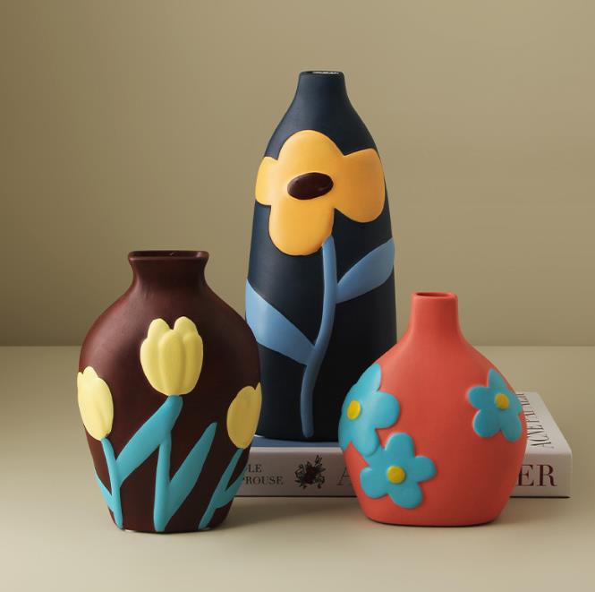 INS 創意 撮影装具  人気  ディスプレイスタンド   花瓶  置物を飾る  セラミックス  花瓶  インテリア